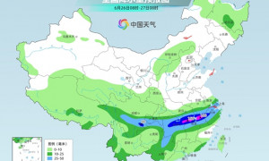 长江中下游等地强降雨盘踞 西北华北迎大范围持续性高温